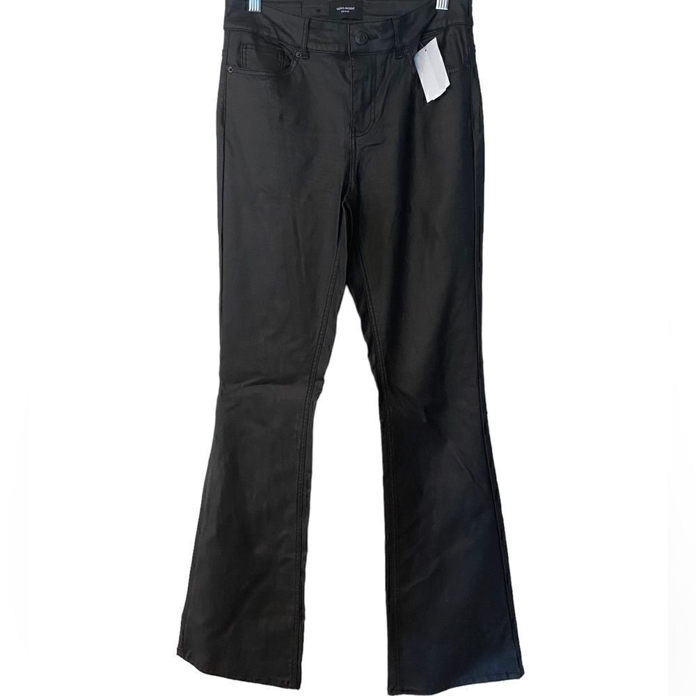 Vero Moda Black Woman’s Mr Flared Coated Jeans